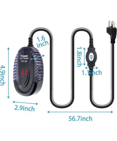 FREESEA 200W/300W Aquarium Fish Tank Heater - Submersible Betta Heater with Adjustable Temperature Display for Saltwater & Freshwater Tanks - Buy Online on GoSupps.com
