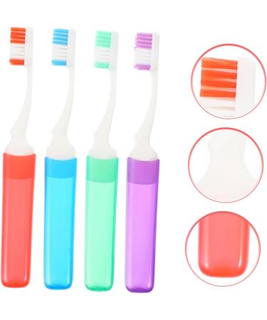 Buy Gradeneve 4-Piece Travel Toothbrush Set - Foldable Fine Bristle Wear-Resistant for Outdoor Use - Perfect for Travel - Buy Online on GoSupps.com