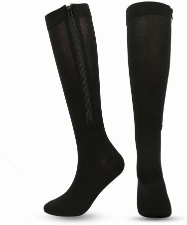 MDRCG Compression Socks with Zipper | 20-30mmHg Support Stockings for Varicose Veins Edema & Recovery | XXL Size for Men & Women - Buy Online on GoSupps.com