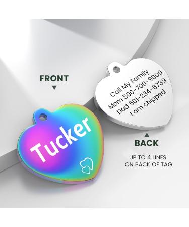 ID Tags for Dogs Cats - YEHANTI Personalised Dog Tag Engraved Stainless Steel Dog Tags Cat Tags for Pets with Various Cute and Beautiful Icons ID Name Tags for Dog Doggy Cat Kitten Heart - Buy Online on GoSupps.com