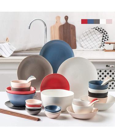 42 Pieces-Porcelain Dinnerware Set Service for 6/8modern Kitchen Dinnerware Set Complete Porcelain Combination -Include Plates Bowl Sets-for Home Fruit Salad Snack Et - Buy Online on GoSupps.com