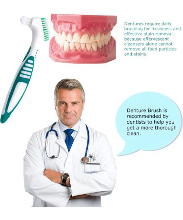 Mckkor Premium Denture Cleaning Brush Set - Multi-Layered Bristles, Ergonomic Handle - Pack of 2 - Buy Online on GoSupps.com