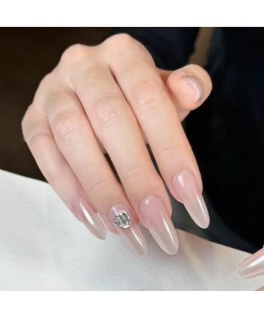  Bellecrey 1 Pot White Pearlescent Clear Chrome Mirror Aurora Effect Iridescent Pigment Powder for Nail Art Chrome Nail Powder for Gel Polish Manicure Decorations - Buy Online on GoSupps.com