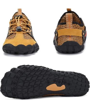 Men's Aqua Shoes | Fast-Drying Water Shoes for Kids & Adults | Non-Slip & Barefoot Beach Footwear - EU 41 Brown - Buy Online on GoSupps.com