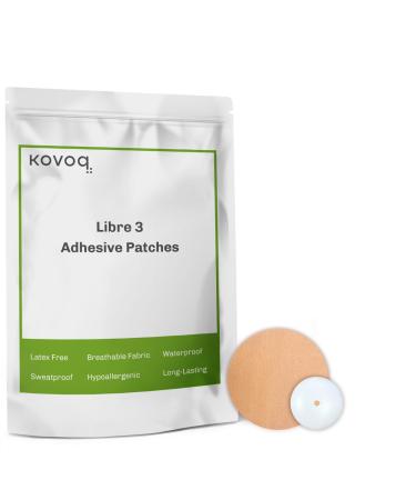 Kovoq 30x Freestyle Libre 3 Pflaster diabetes plaster hypoallergenic for Libre Sensor CGM Glucose Monitor sticker Breathable sensor cover 30x beige bag packaging
