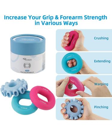 Ryaco 3-in-1 Hand Trainer Ring - Silicone Grip & Finger Trainer (30-50LB) for Muscle Training Sport Fitness & Climbing - Ideal for Beginners - Buy Online on GoSupps.com