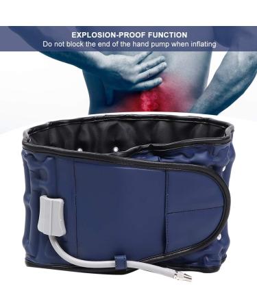 Adjustable Inflatable Waist Traction Belt - Back Support & Pain Relief - Lumbar Spine Protection (Blue) - Buy Online on GoSupps.com
