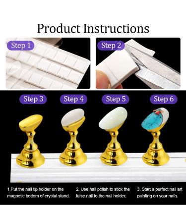 Kalolary Nail Tip Stand Holders with 102Pcs Adhesive Putty Clay - Nail Art Display Tools Set - Buy Online on GoSupps.com