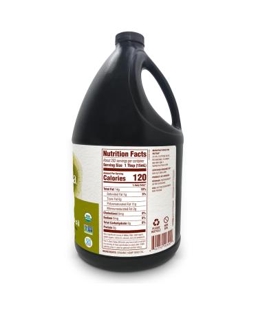 Nutiva Organic Hemp Seed Oil Raw and Cold Pressed Rich in Omega 3 and 6 Fatty Acids  - 128 FL OZ - Buy Online on GoSupps.com