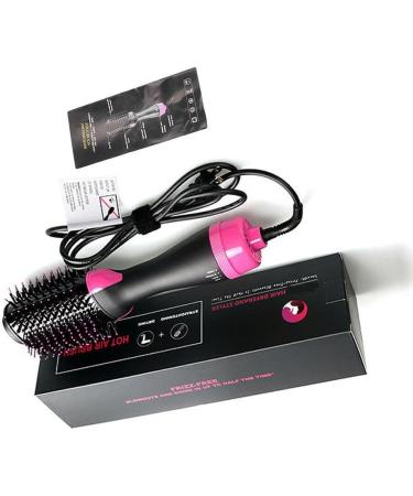 4 in 1 Hair Dryer Brush - Professional Hot Air Styler Volumizer for Straight & Curly Hair | Negative Ion Anti-Frizz | Black & Rose - Buy Online on GoSupps.com