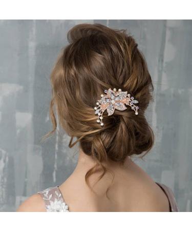 inSowni Luxury Glitter Jeweled Hair Combs - 6 Pack Gold Metal Hair Accessories for Women and Girls - Buy Online on GoSupps.com