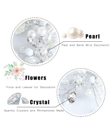 Unicra Silver Wedding Crystal Hair Vine - Elegant Flower Leaf Headpiece & Bridal Hair Accessories - Buy Online on GoSupps.com