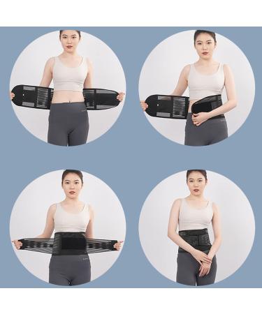 ZWEBY Adjustable Light Back Bandage with Support Plates - Breathable Mesh for Lower Back Pain Relief - Durable Double Lumbar Pads - Black - Buy Online on GoSupps.com