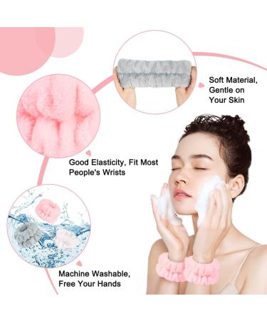Shintop 8 Pieces Face Wash Bracelets - Gray White Pink Blue | Durable & Stylish for Daily Skincare - Buy Online on GoSupps.com