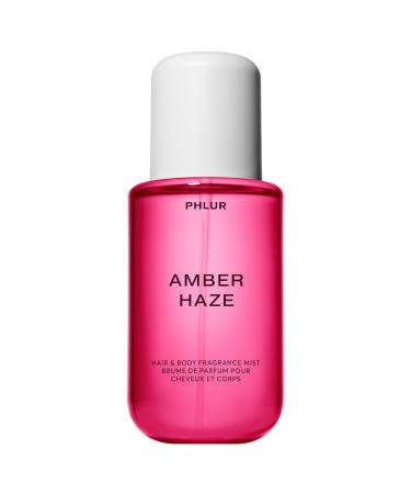 PHLUR Amber Haze Body Mist - Hair & Body Mist for Women & Men Fragrance - Amber Jasmine Saffron & Vanilla Body Spray (8 Fl Oz)