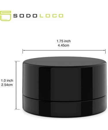 200 Pack 9ml Thick Black Glass Containers with Gloss Black Child Resistant Lids | Ideal Jars for Oil  Lip Balm  Wax & Cosmetics - Buy Online on GoSupps.com