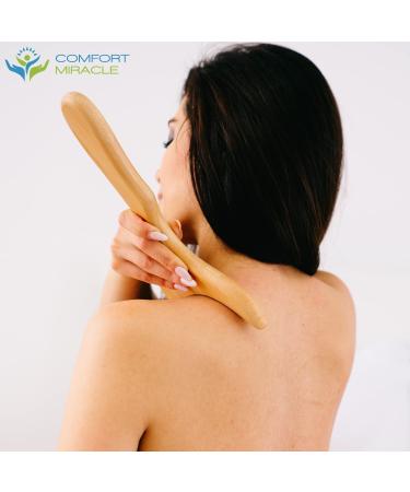Comfort Miracle Wooden Lymphatic Drainage Massager - Natural Wood Therapy for Cellulite & Muscle Relaxation - Buy Online on GoSupps.com
