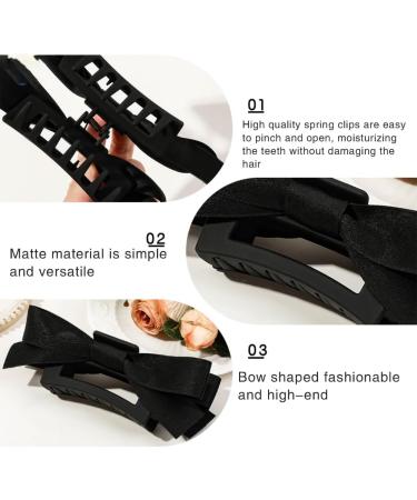 Limtula Delicate Ribbon -Style Claw Clip Hair Clip Sweet Girls y -Style Large Ribbon Balletcore Black on black - Buy Online on GoSupps.com