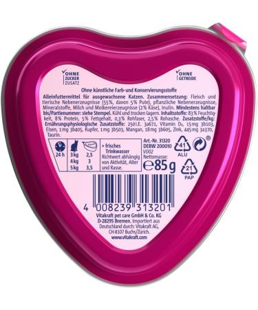 Vita Power Po sie Cr ation - Turkey in Cheese Sauce Wet Cat Food for Adults (15x85g) | No Sugar No Cereals Premium Snacks - Buy Online on GoSupps.com