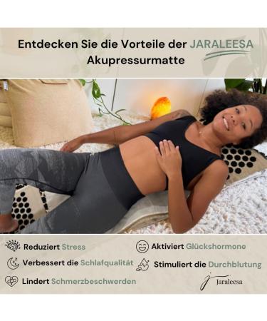 Jaraleesa XL Premium AkuPressurmatte - Acupressure Mat with Pillows for Back & Neck Pain Relief | Includes Carrying Bag & Foot Fakirmatt for Ultimate Muscle Relaxation - Buy Online on GoSupps.com