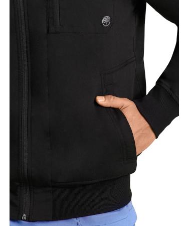 Healing Hands Men's Scrub Jacket 6 Pocket Purple Label Scrubs - Jonathan Zip Up Jacket for Men - Black - Large - Buy Online on GoSupps.com