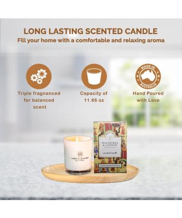 Wavertree & London Organic Sandalwood & Patchouli Soy Wax Candle Non-Toxic Hand Poured in Australia 60 Hours Burn Time 11.66 Oz Triple Scented for Relaxation - Buy Online on GoSupps.com