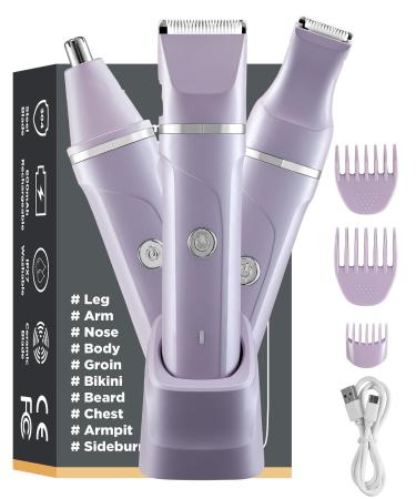 Rechargeable Ladies Shaver Electric Intimate Shaver for Women Purple - Buy Online on GoSupps.com
