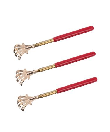 minkissy 6pcs Retractable Tickle Tool Metal Stainless Steel Red