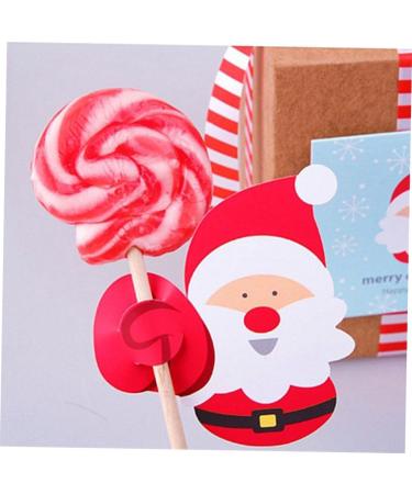 WHAMVOX 50 Pieces Candy Lollipop Decoration Candy Lollipop Decorations Christmas Card - Buy Online on GoSupps.com