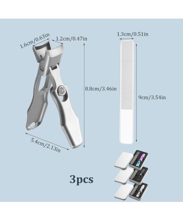 Nail Clippers with Nail File 3 Sets Ergonomic Stylish Nail Clippers with Catcher Sharp Rivet Switch Washable Iron Box Fingernail Toenail Clippers Nail Clippers - Buy Online on GoSupps.com