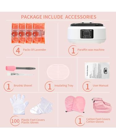 Chauffe-cire de paraffine kit tout en un contr le pr cis de la temp rature hydratant et exfoliant id al pour les bains de paraffine domicile pink - Buy Online on GoSupps.com