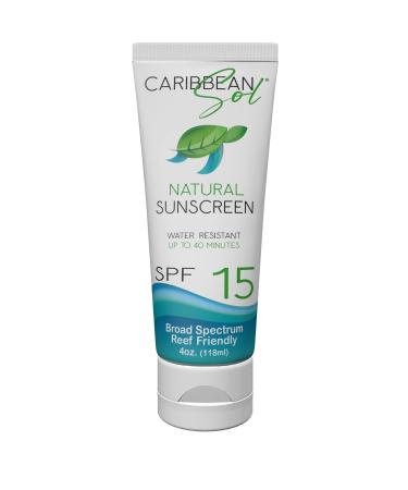 Caribbean Sol - Sol Guard Natural Sunscreen with Non-nano Zinc Oxide - Biodegradable Broad Spectrum Travel Size Reef Safe Sunscreen Moisturizer Sun Cream SPF 15  4oz. - Buy Online on GoSupps.com