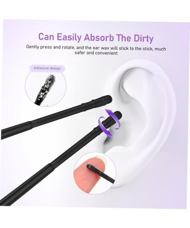 WRITWAA 200Pcs Disposable Ear Cleaning Swabs Safe Ear Wax Removal Sticks for Adults Comfortable Touch Water Based Head for Ear Wax Cleansing - Buy Online on GoSupps.com