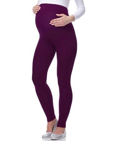 Be Mammy Women's Maternity Long Leggings 02 XL Plum