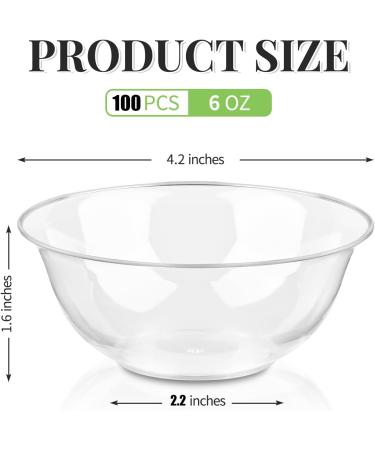 100 Pack Clear Mini Disposable Bowls Plastic Premium Hard Dessert Bowls Candy Bowls Soup Bowls Hard Plastic Bowls for Serving Weddings Catering Parties Home or Special Event Party Supplies - Buy Online on GoSupps.com