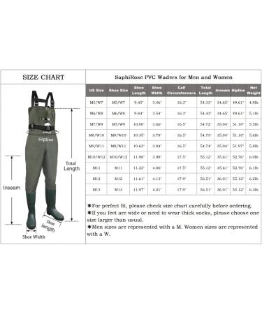 SaphiRose Men's Bootfoot Chest Wader 2-Ply Nylon/PVC Waterproof Fishing & Hunting Waders with Boots Hanger for Men and Women Black Men 10/Women 12 - Buy Online on GoSupps.com