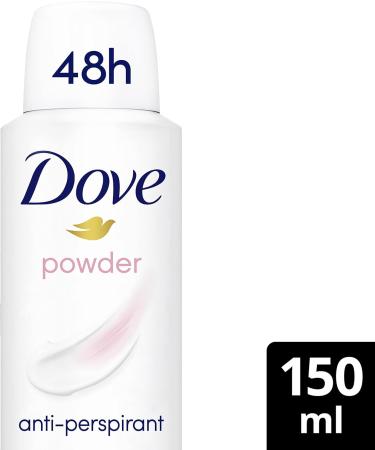 Dove Powder Anti-perspirant Deodorant Spray pack of 6 with moisturising cream for 48 hours of protection 150 ml Powder 150 ml (Pack of 6) - Buy Online on GoSupps.com
