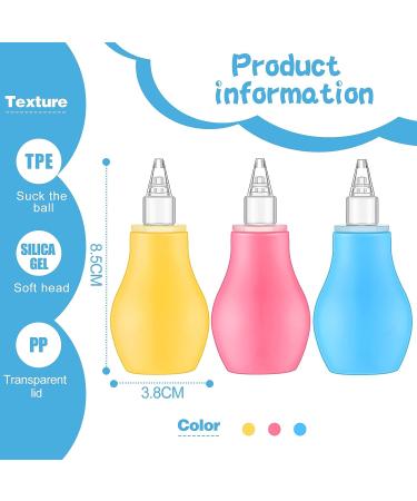 6 Pcs Silicone Baby Nasal Aspirator Bulb - Safe Reusable Nose Sucker for Kids, Newborns, Infants - Colorful Baby Nose Aspirator for Ear Wax Removal - Buy Online on GoSupps.com