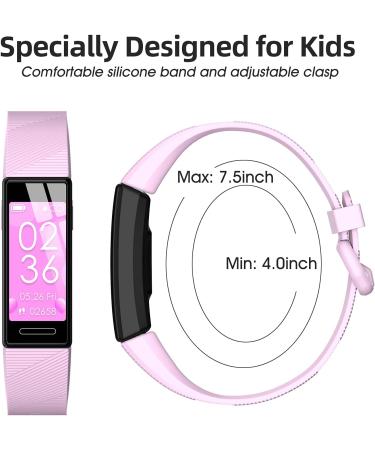Buy IP68 Waterproof Fitness Tracker Watch for Kids - Heart Rate & Sleep Monitor 11 Sports Modes Pedometer - Perfect Gift for Boys & Girls in Pink - Buy Online on GoSupps.com