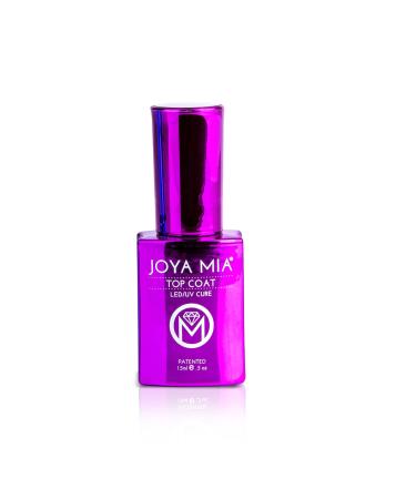 JOYA MIA - No Wipe Gel Top Coat Glossy Top Coat Nail Polish for Acrylic Nails & Gel Polish Long-Lasting Nail Polish Top Coat Soak-Off Top Coat Gel for Professional & DIY Manicure 15 mL Top Coat - 15ml 0.5 Fl Oz (Pack...