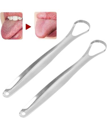 Stainless Steel Tongue Scraper Set - 2 Pieces for Bad Breath Relief | Portable Metal Oral Care Tool for Adults & Children - Buy Online on GoSupps.com