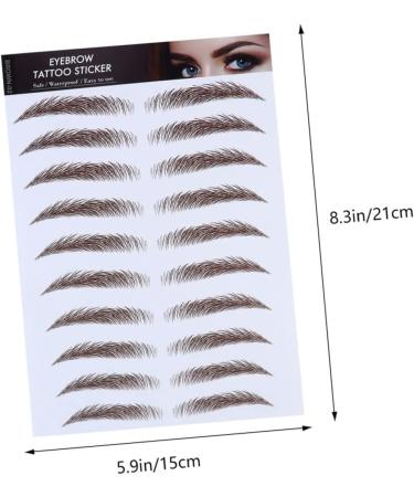 FOMIYES 15 Pcs Eyebrow Stickers Eyebrow Transfer Tattoos Artificial Eyebrow 3 Stickers Make up - Buy Online on GoSupps.com