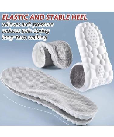 4D Cloud Technology Insoles for Plantar Fasciitis Relief - High-Elastic Metatarsal Arch Supports (Size 37-38 Black) | Shock-Absorbing Comfort - Buy Online on GoSupps.com