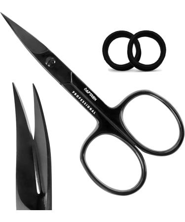 J2 Professional Nail Scissors Stainless Steel Manicure Scissors Sharp Curved Blade Cuticle Scissors Beauty Toenail Scissors for Women Men 4 inch Black - Buy Online on GoSupps.com