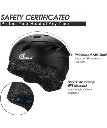 Odoland Snow Ski Helmet and Goggles Set - Sports Protective Gear for Skiing and Snowboarding - Black - Size S (21-22''/54-56cm) - Buy Online on GoSupps.com