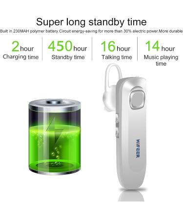 V5.0 Wireless Bluetooth Headset for Cell Phones | IPX5 Waterproof | 16 Hrs Talk Time | Noise Cancelling Mic | Silver - Buy Online on GoSupps.com