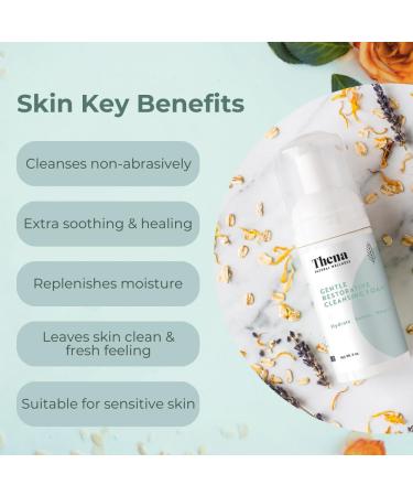Intense Restorative Face Cream for Dry Skin | Organic Natural Moisturizer | Travel Size Fragrance-Free | Thena RESTORE Collection - Buy Online on GoSupps.com