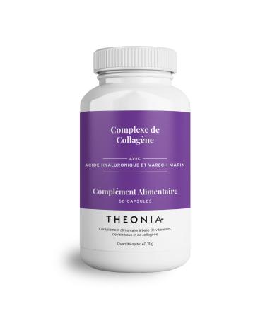 Theonia Collagen Complex 60 Capsules Hyaluronic Acid & Sea Kelp Vitamin E C Biotin Healthy Nails Skin Hair Joint Metabolism Type 1 Marine Supplement