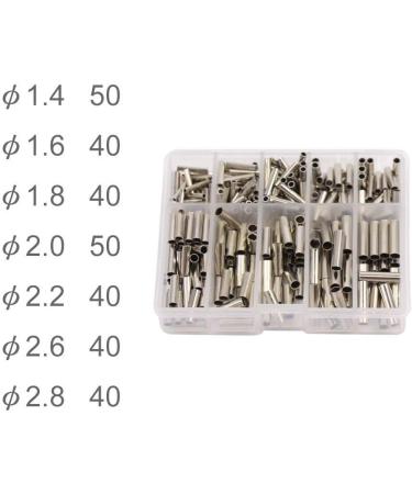 Croch Clamp Sleeves Set - 300 Fishing Pliers Crimp Sleeves in 7 Sizes | Durable Red Fishing Accessories - Buy Online on GoSupps.com