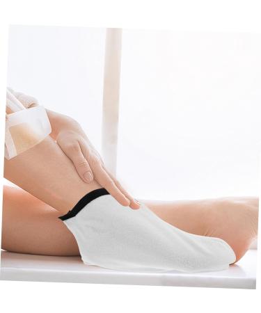 Paquet Paraffine pour Pieds Taille Fine Coton Doux Masques Hydratants Pieds Soin Spa Beaut Usage Professionnel et Maison Beige Bord Noir - Buy Online on GoSupps.com